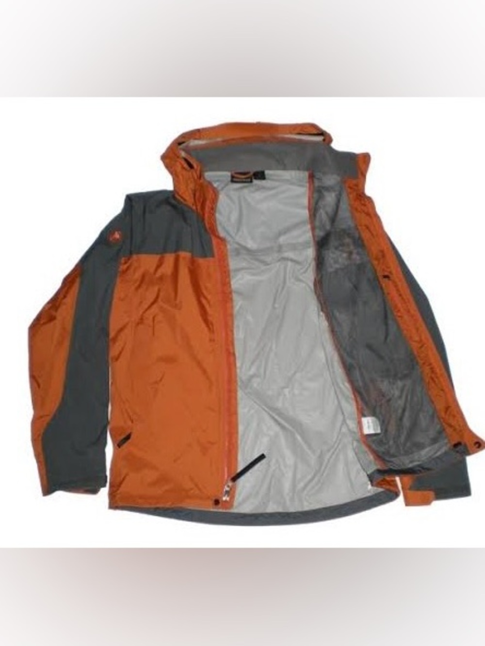 Marmot Kids Orange Gray Rain Coat Jacket size large